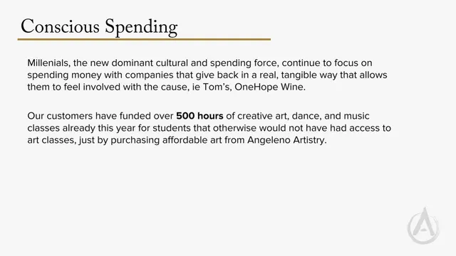 Market analysis / overview slide 4 from Angeleno Artistry