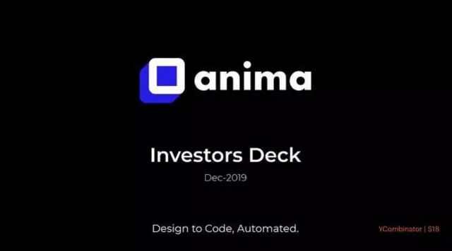 Anima pitch deck cover