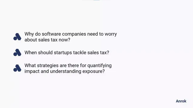 Agenda / contents slide 2 from Anrok
