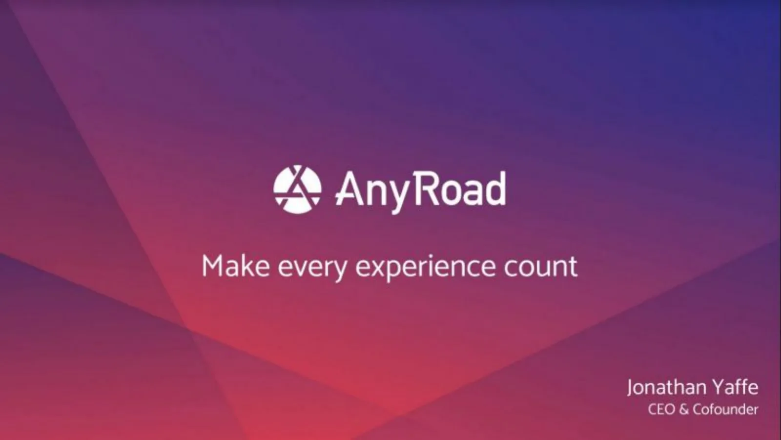 AnyRoad pitch deck slide