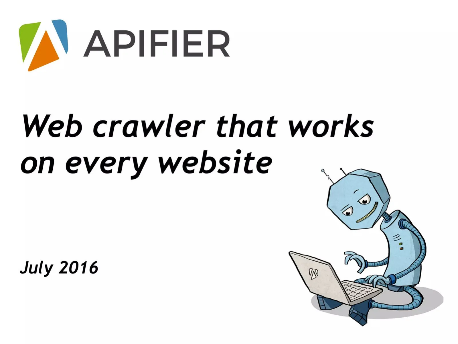 Apifier (now Apify) pitch deck slide
