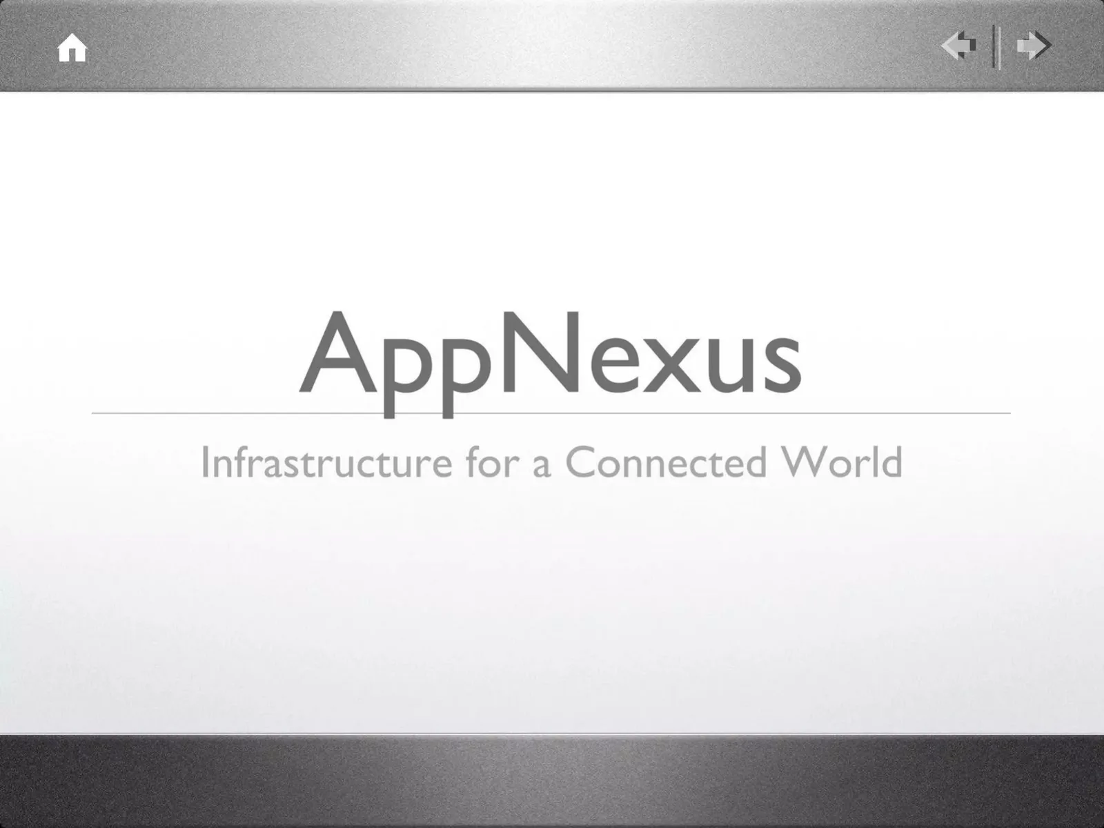 AppNexus First pitch deck slide