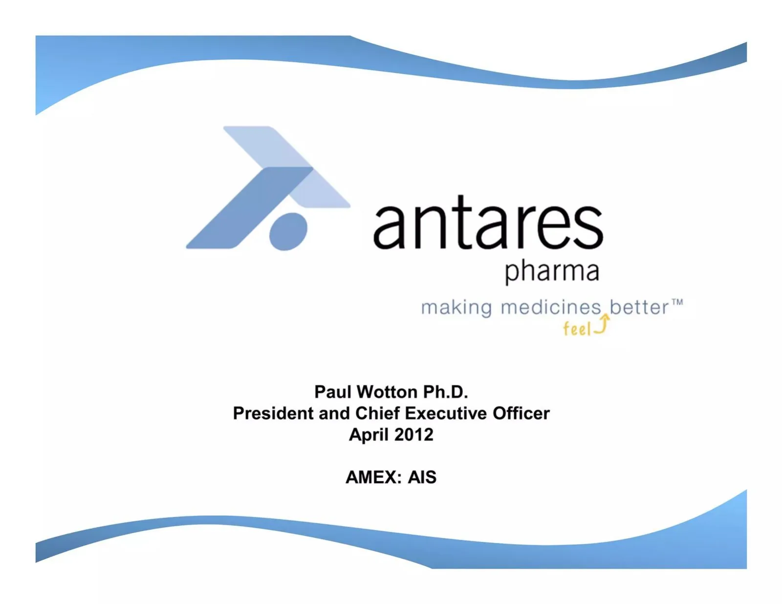 Antares Pharma pitch deck slide