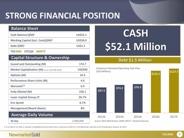 Financials slide 5 from Newmarket Gold
