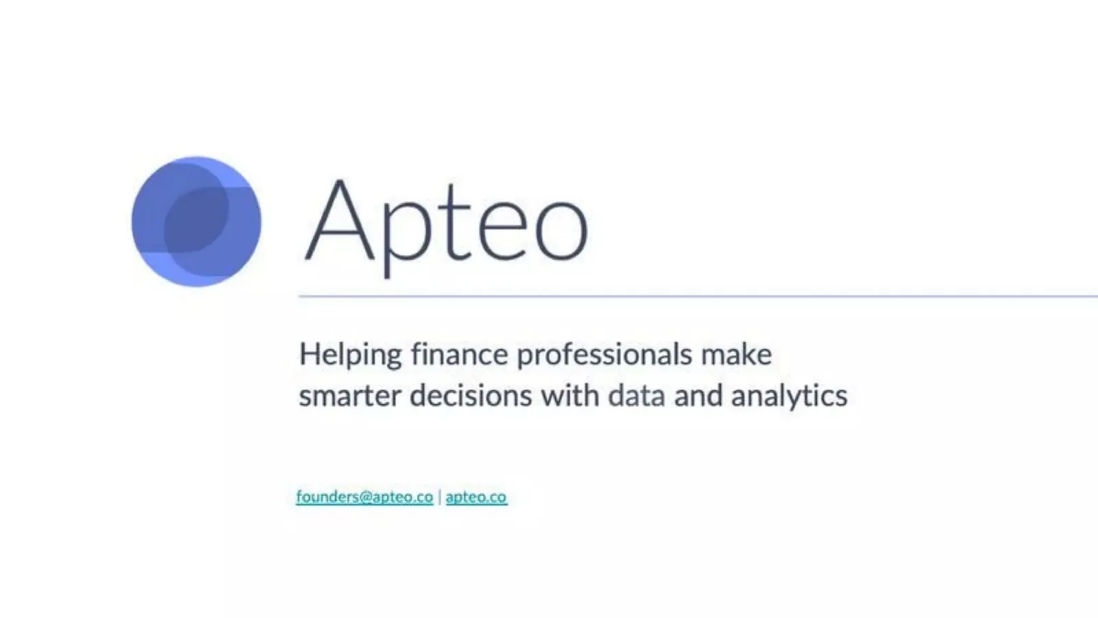 Apteo pitch deck slide