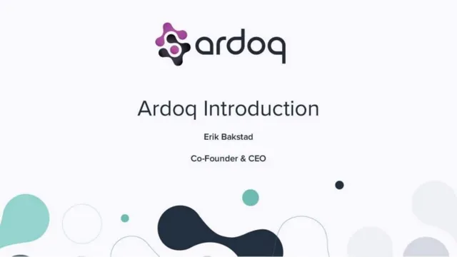 Ardoq pitch deck cover