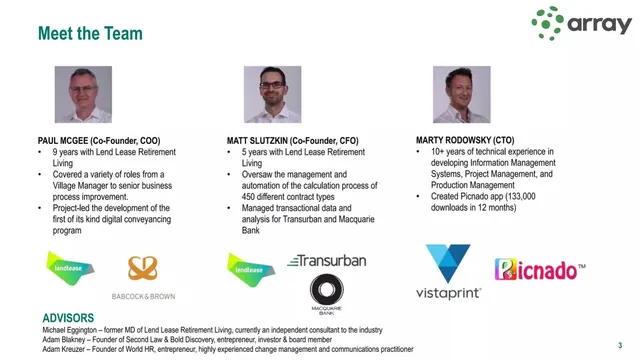 Team slide 3 from Array