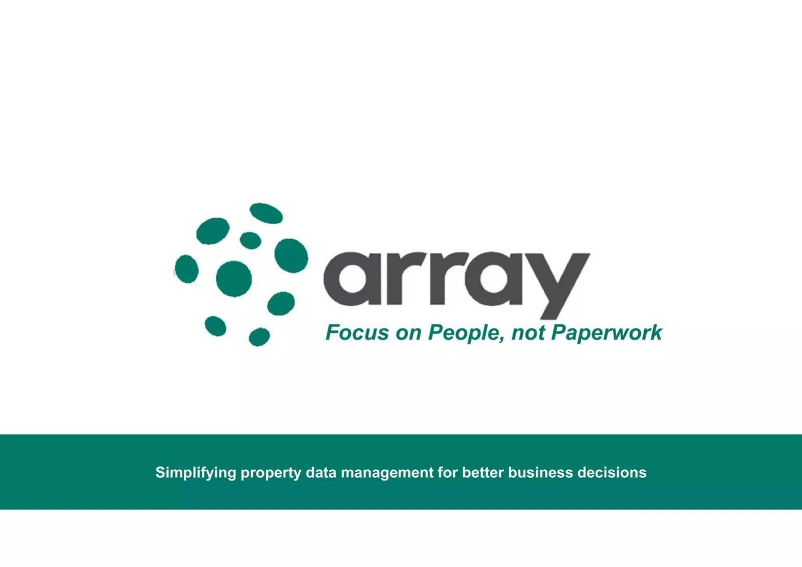 Array pitch deck slide