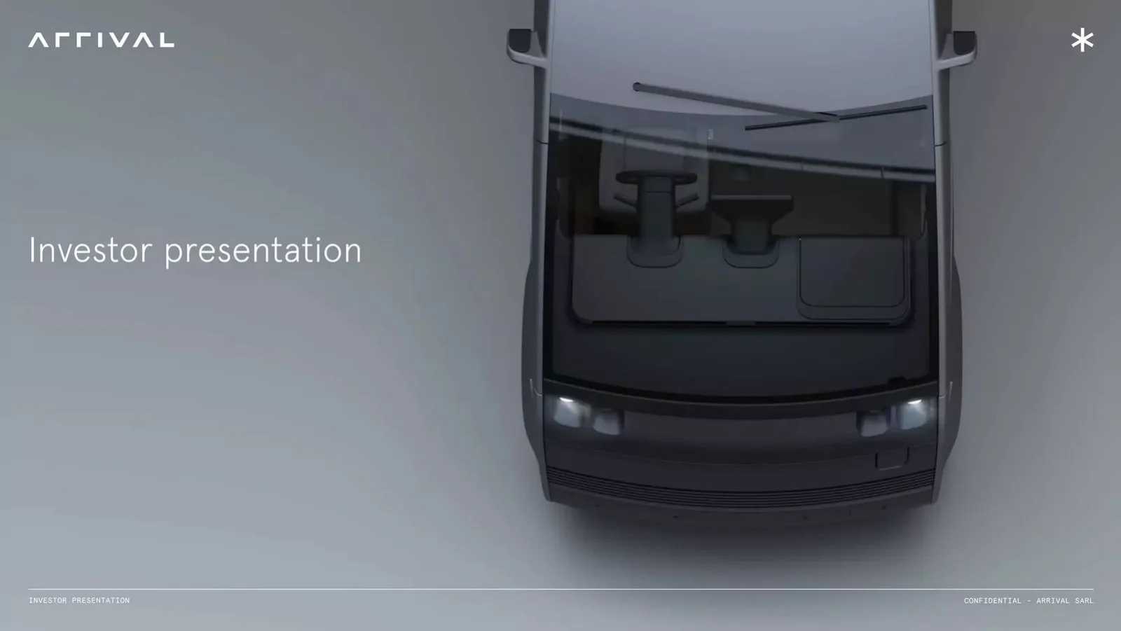 Arrival EV pitch deck slide