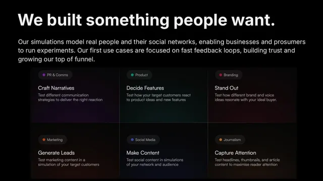 Product / solution slide 4 from Artificial Societies