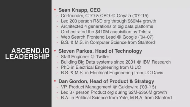 Team slide 2 from ASCEND.IO
