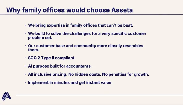 Product / solution slide 10 from Asseta AI