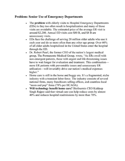 Problem slide 2 from At Home Nursing Services, Inc