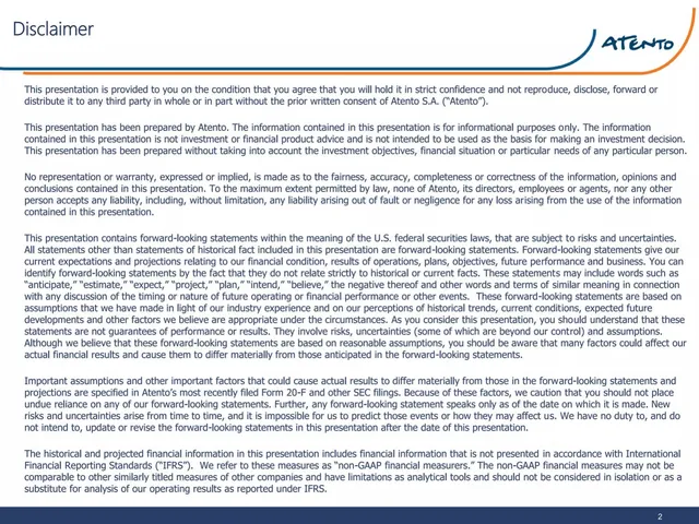 Disclaimer slide 2 from Atento
