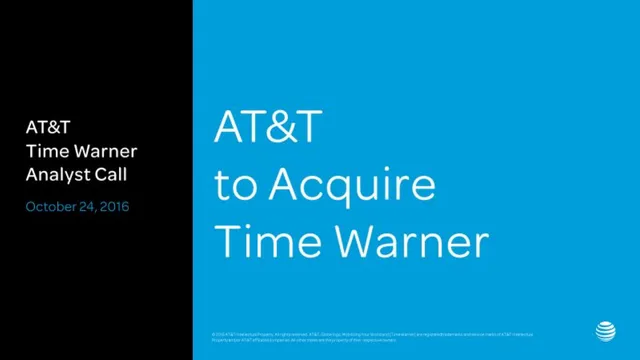 AT&T × Time Warner pitch deck cover