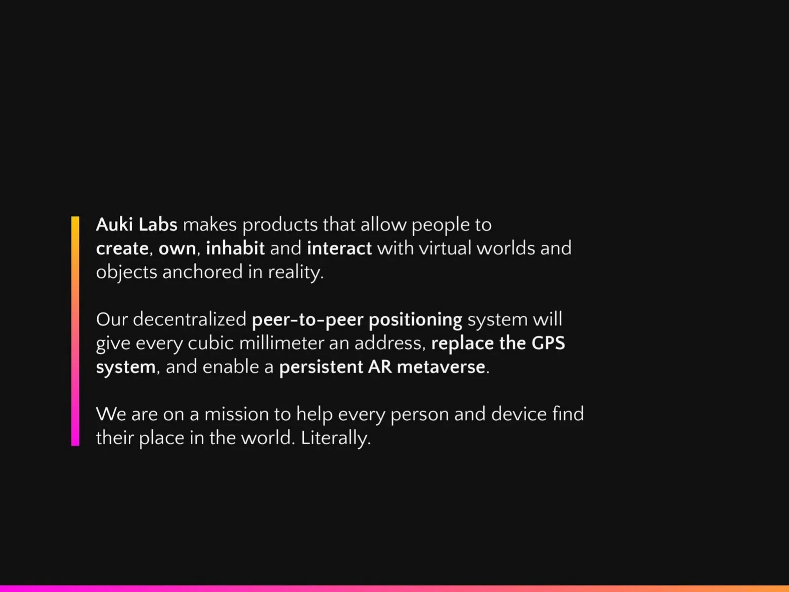 Auki Labs pitch deck slide
