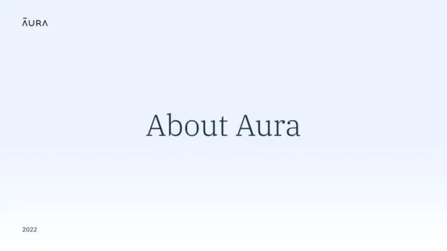 Aura pitch deck cover