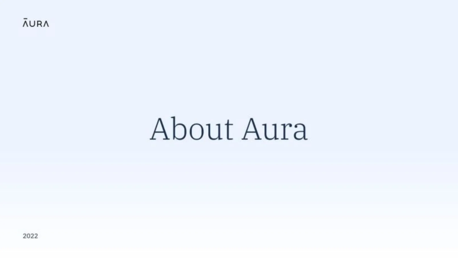 Aura pitch deck slide