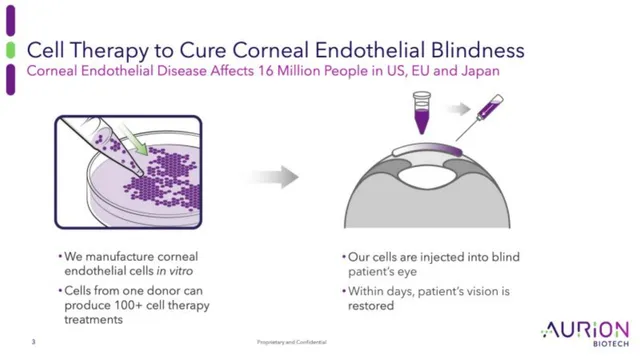Product / solution slide 3 from Aurion Biotech