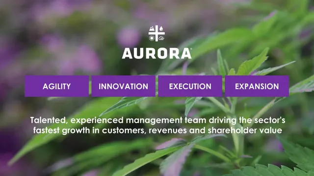 Team slide 4 from Aurora Cannabis Inc.