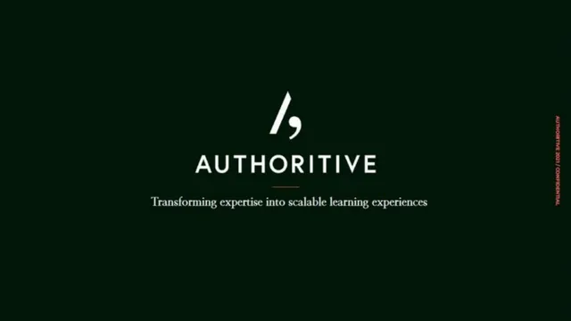 Authoritive pitch deck cover