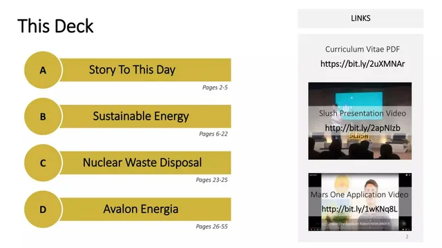 Agenda / contents slide 2 from Avalon Energia