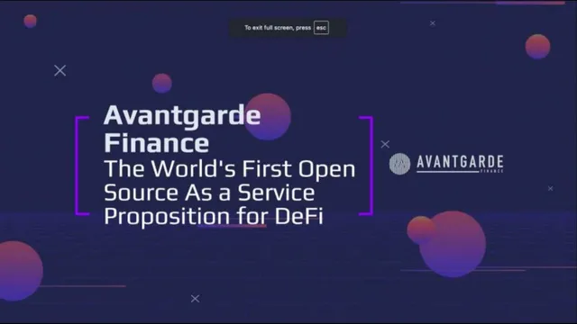 Avantgarde Finance pitch deck cover
