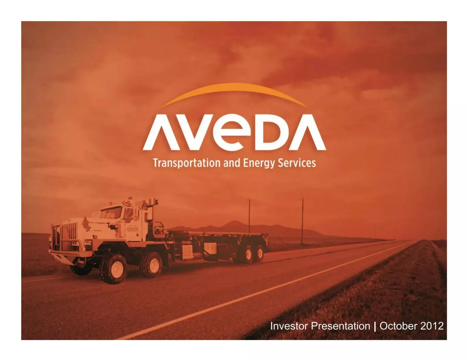 Aveda Transportation and Energy Services pitch deck slide