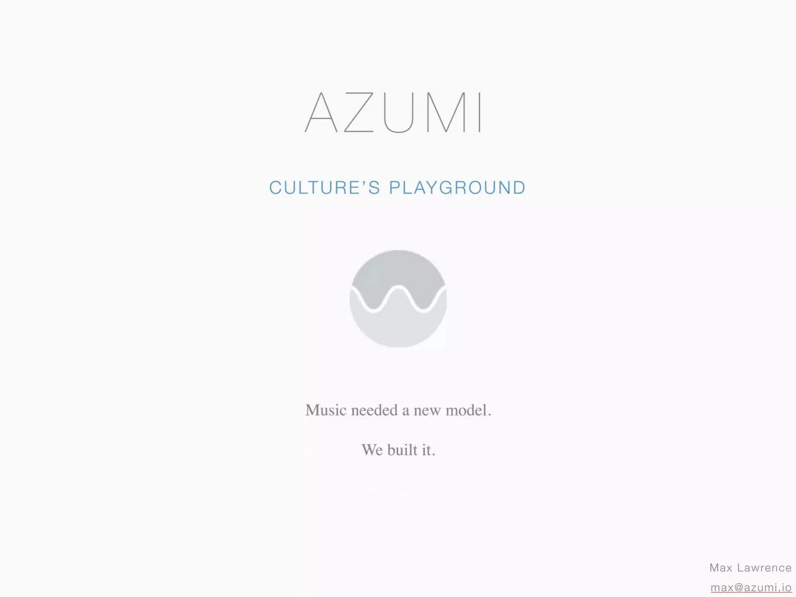 Azumi pitch deck slide
