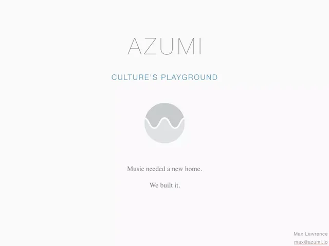 Azumi pitch deck cover