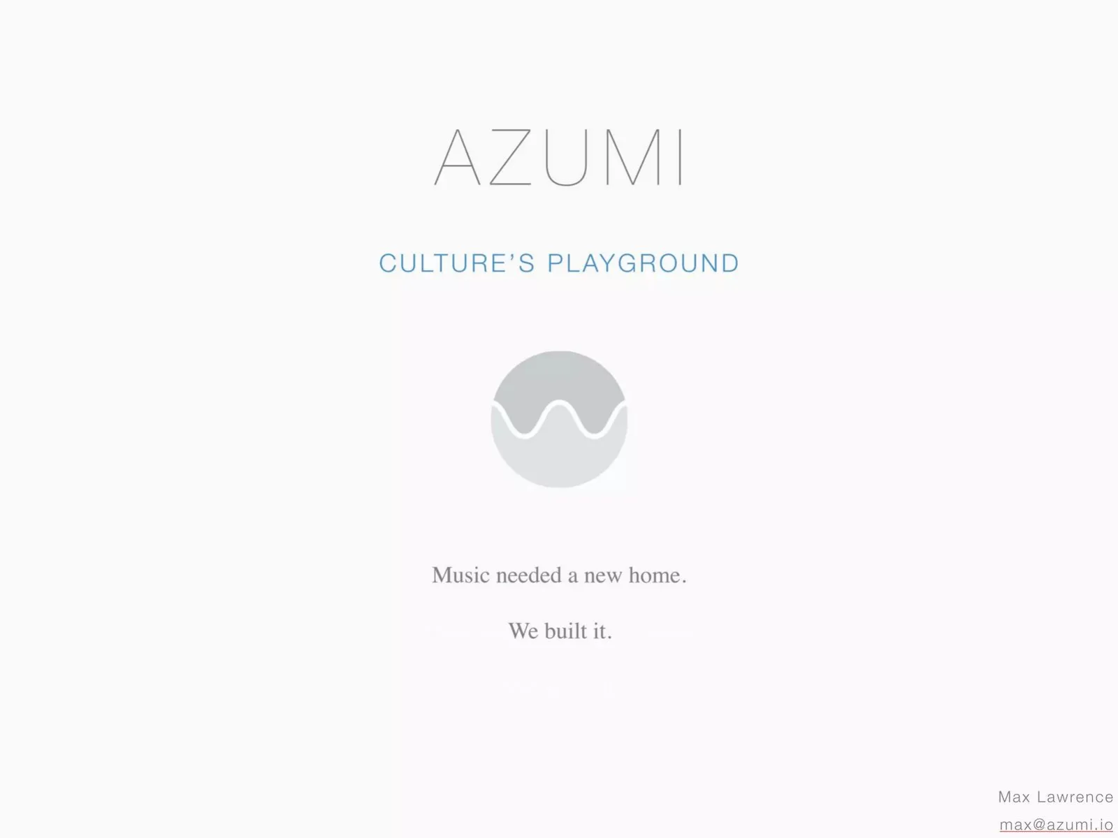 Azumi pitch deck slide