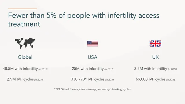 Market sizing / opportunity slide 2 from Béa Fertility