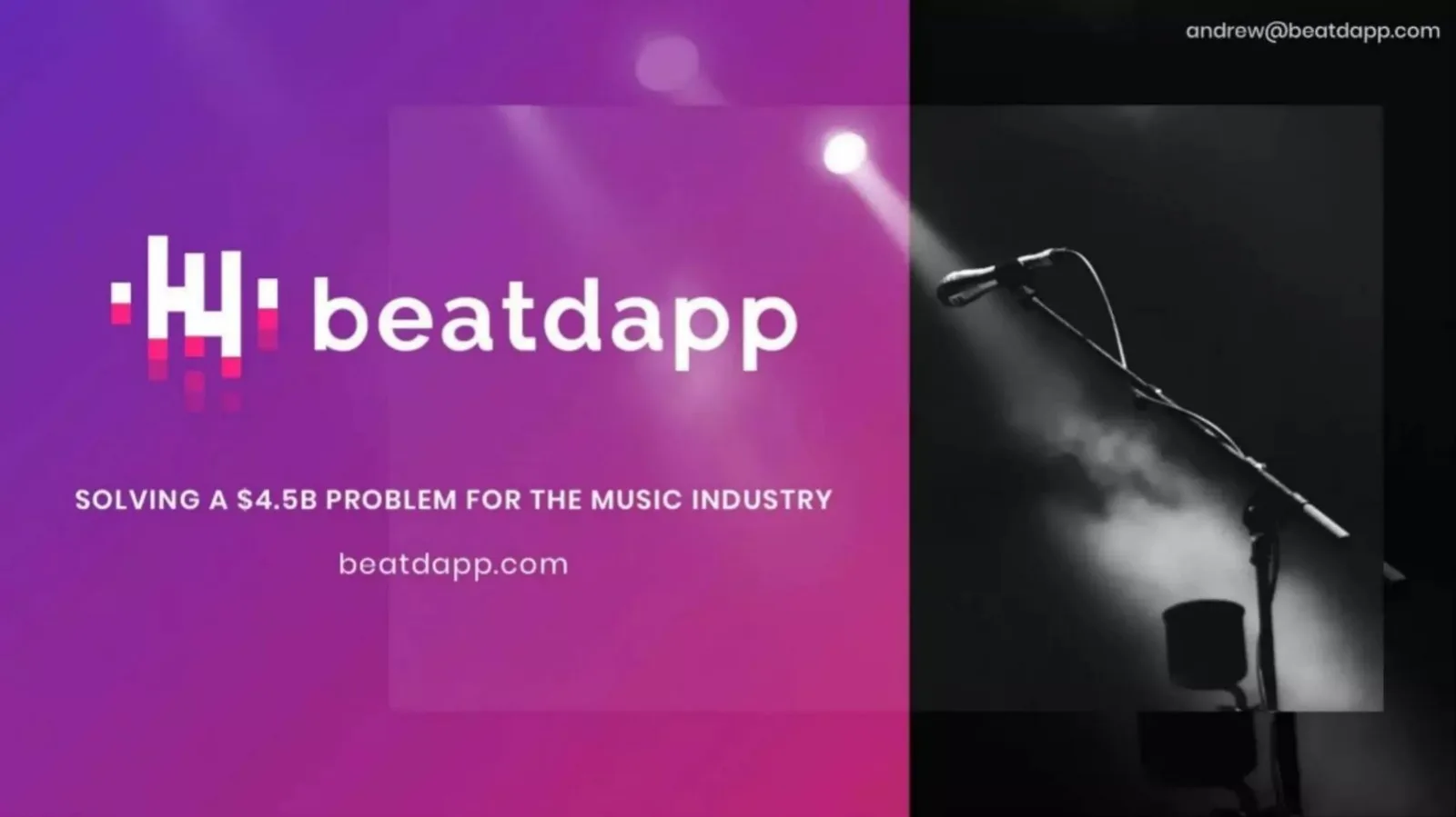 Beatdapp pitch deck slide