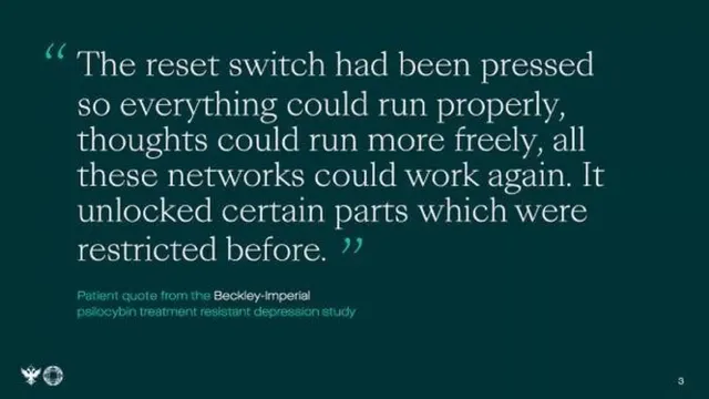 Reviews / testimonials / feedback slide 3 from Beckley Psytech