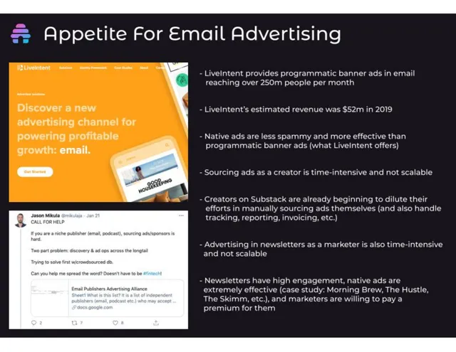 Market analysis / overview slide 8 from beehiiv
