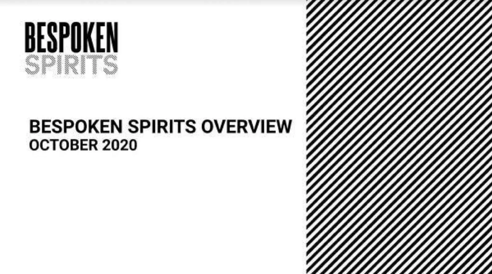 Bespoken Spirits pitch deck slide
