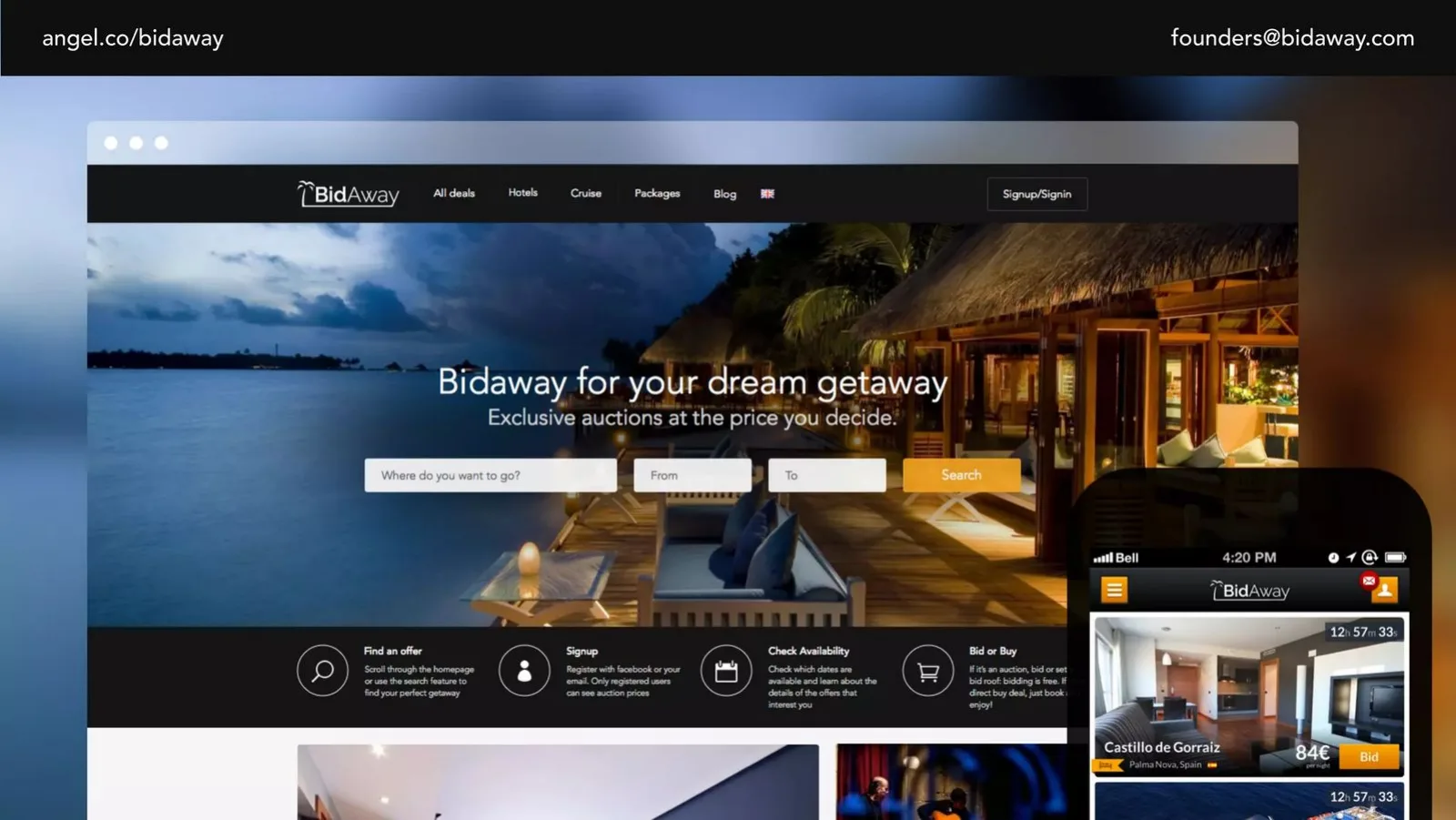 BidAway pitch deck slide