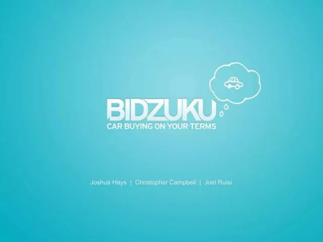 Bidzuku pitch deck cover