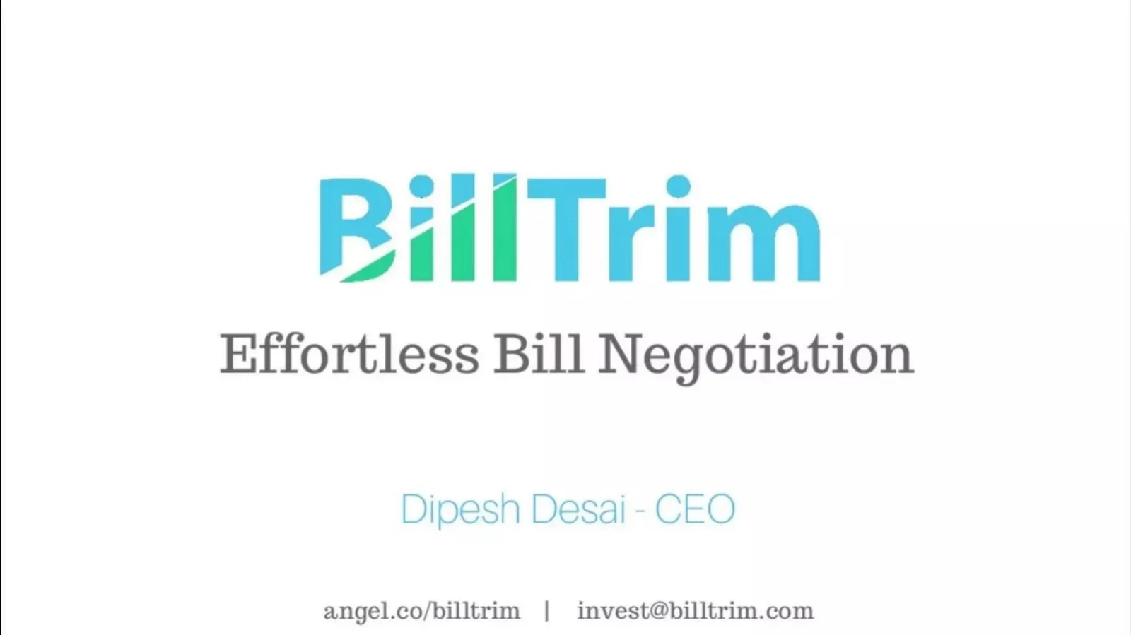 BillTrim pitch deck slide