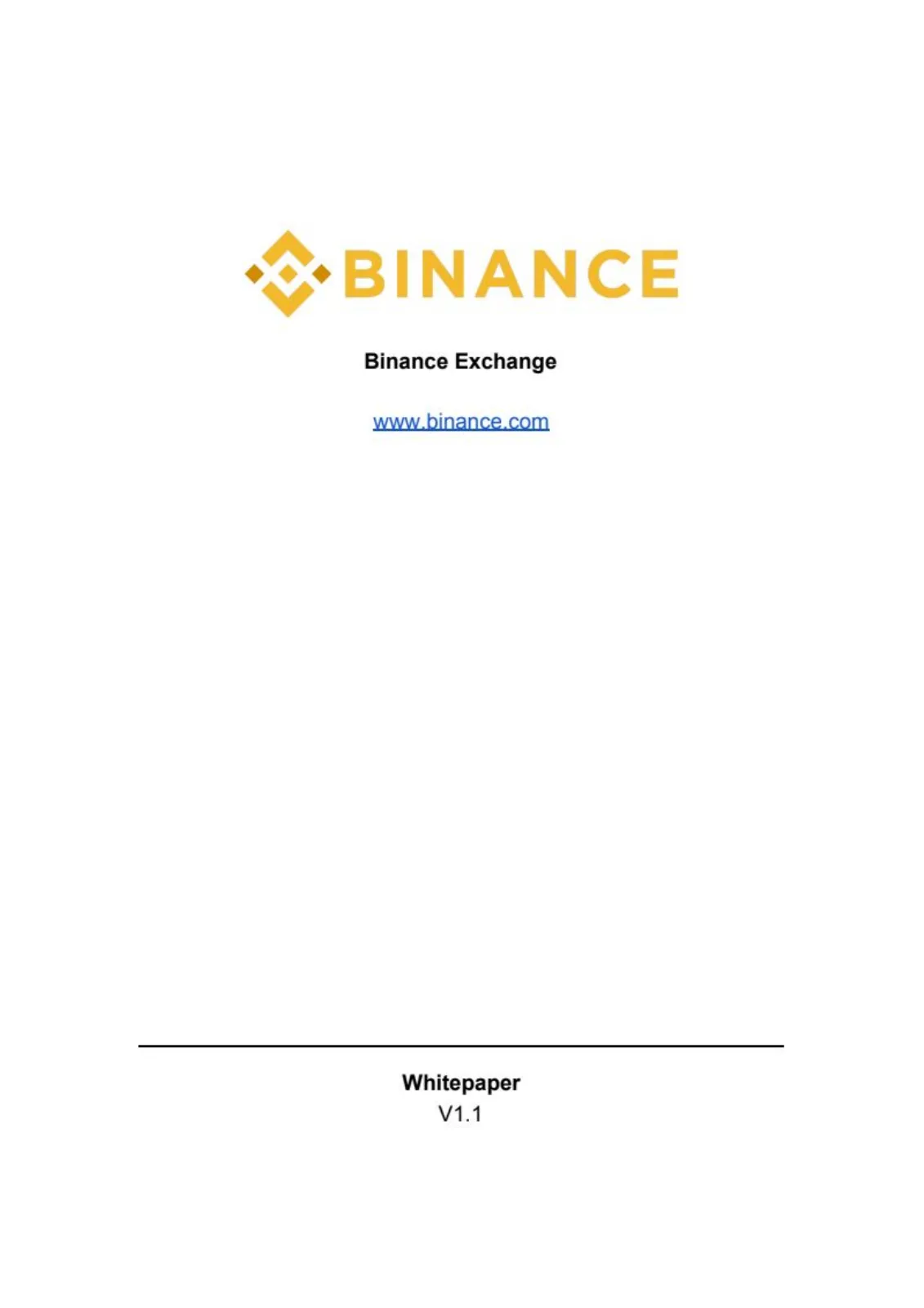 Binance pitch deck slide