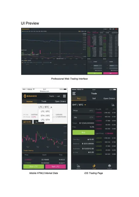 Product / solution slide 6 from Binance