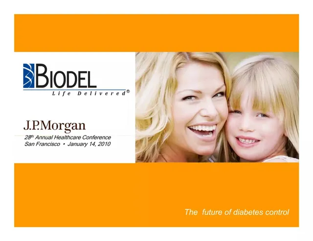 Biodel Inc. pitch deck cover