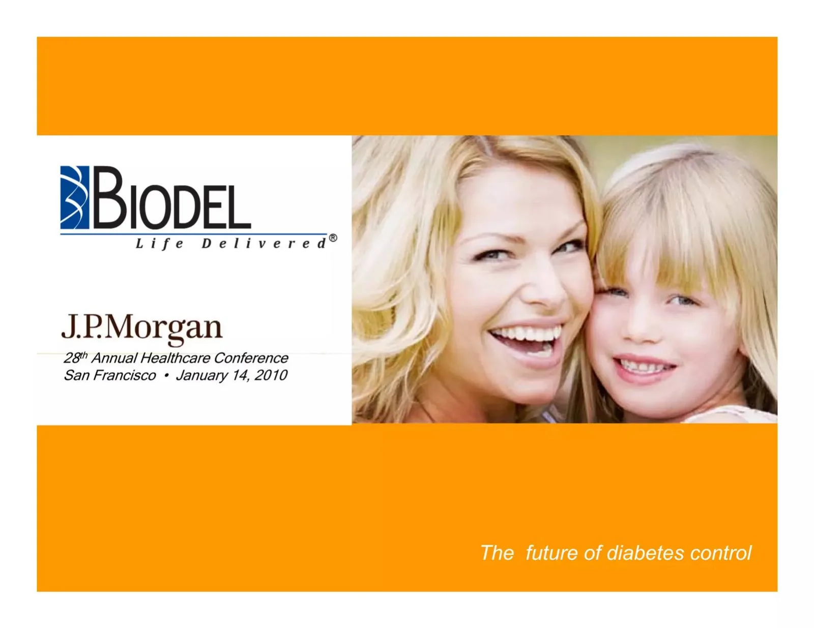 Biodel Inc. pitch deck slide