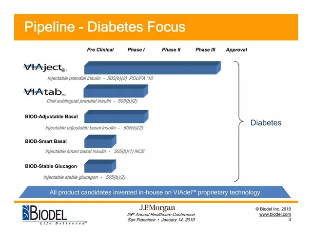 Product / solution slide 4 from Biodel Inc.