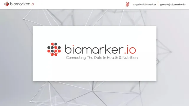 Biomarker pitch deck cover