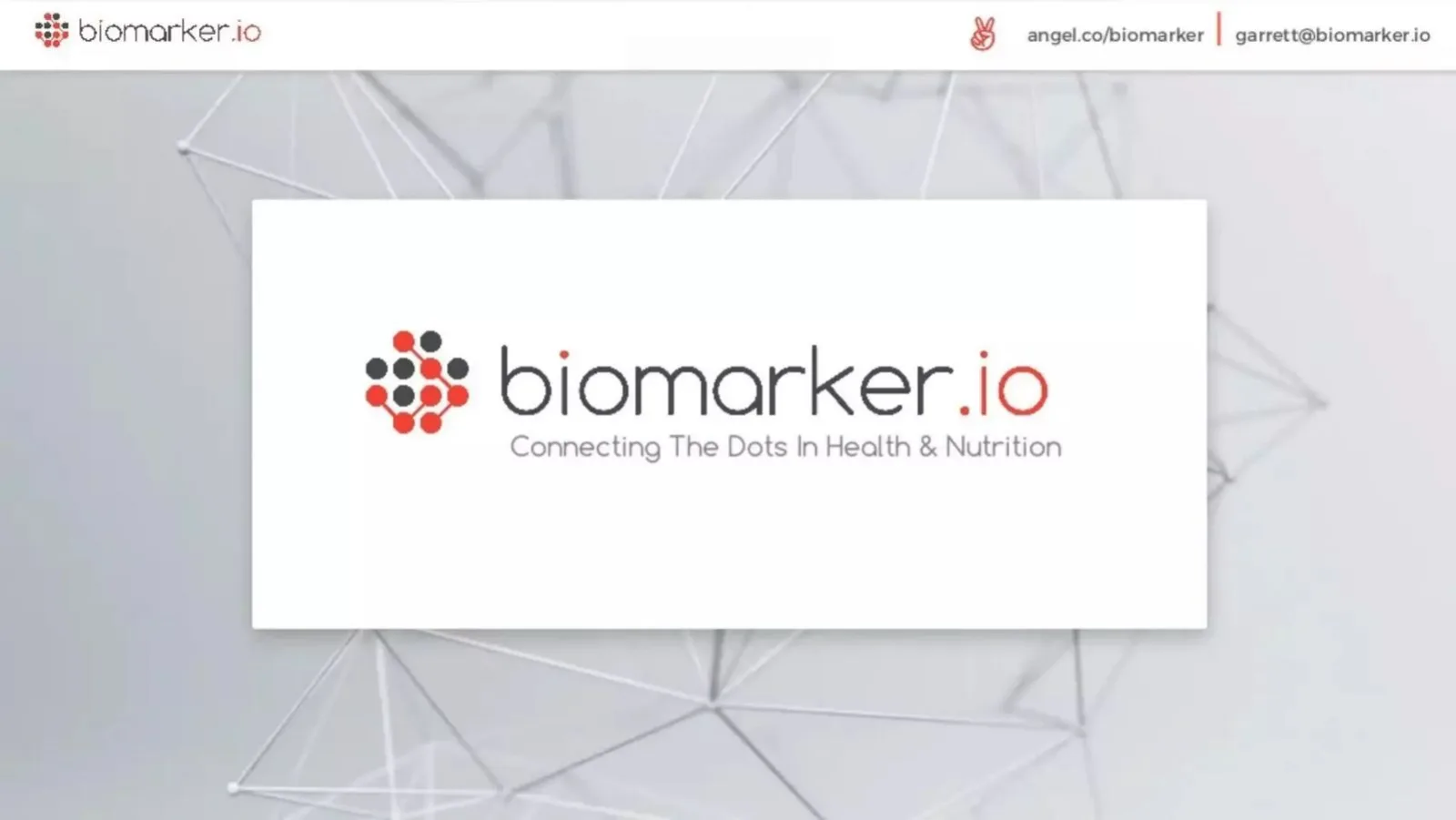 Biomarker Labs pitch deck slide