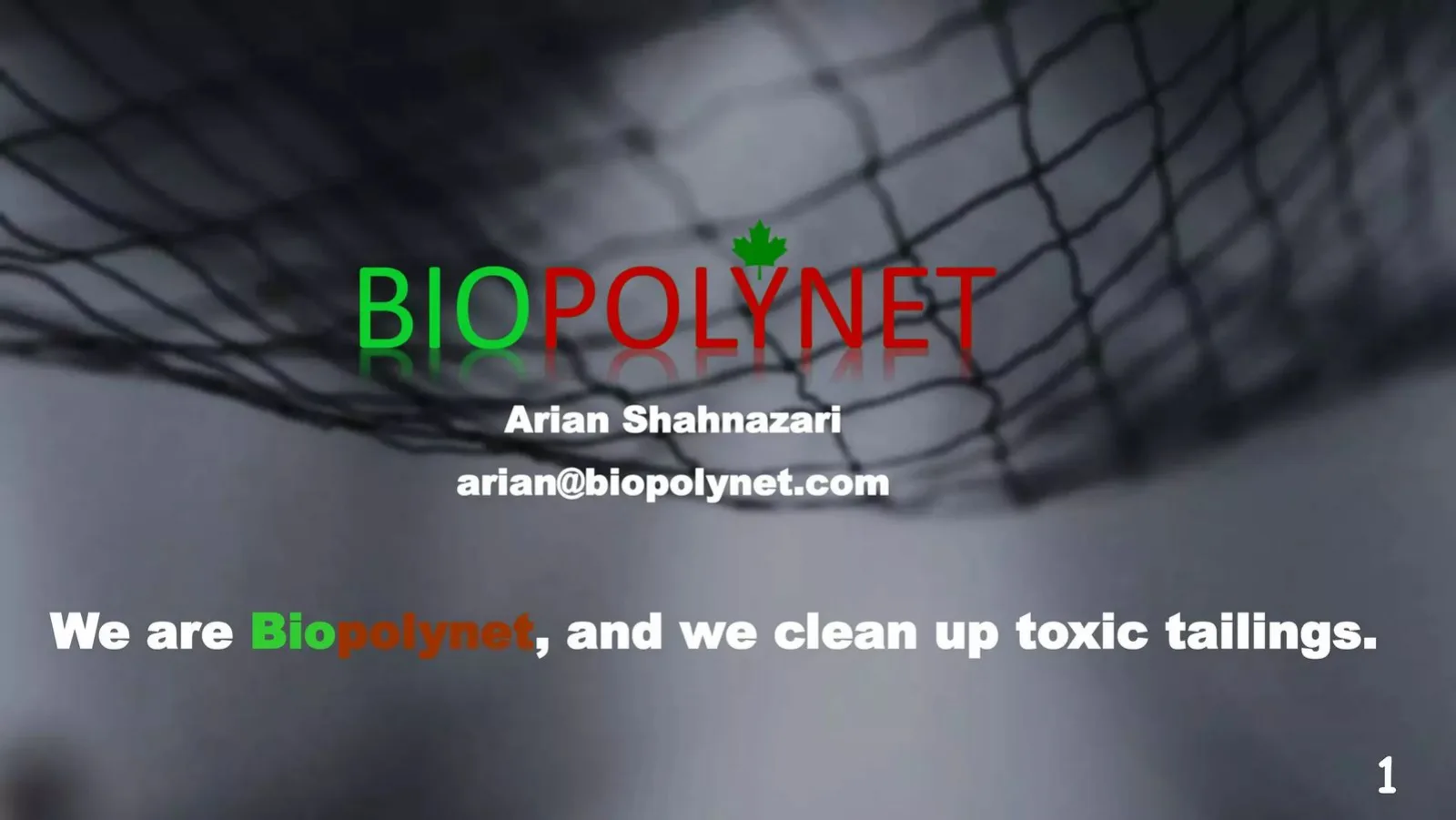 BioPolynet pitch deck slide