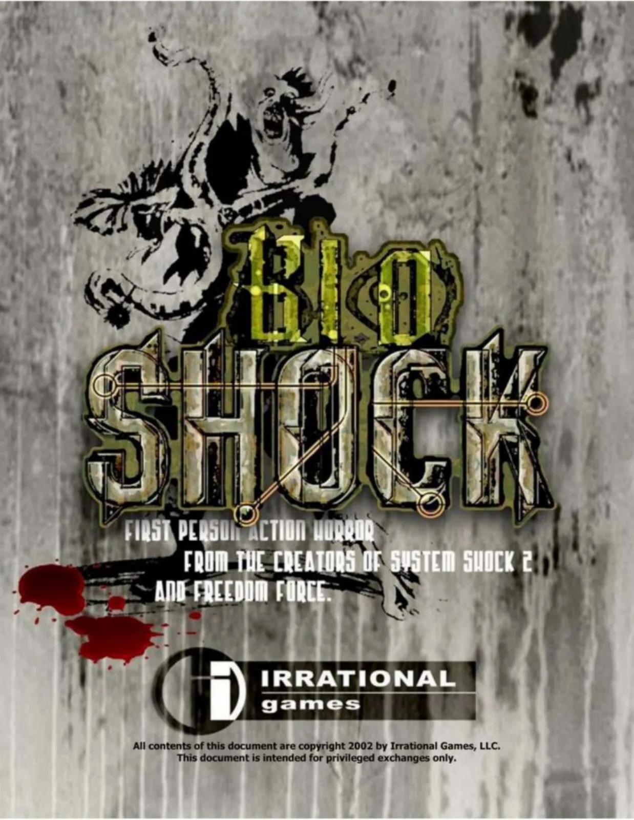 Bioshock (Irrational Games) pitch deck slide