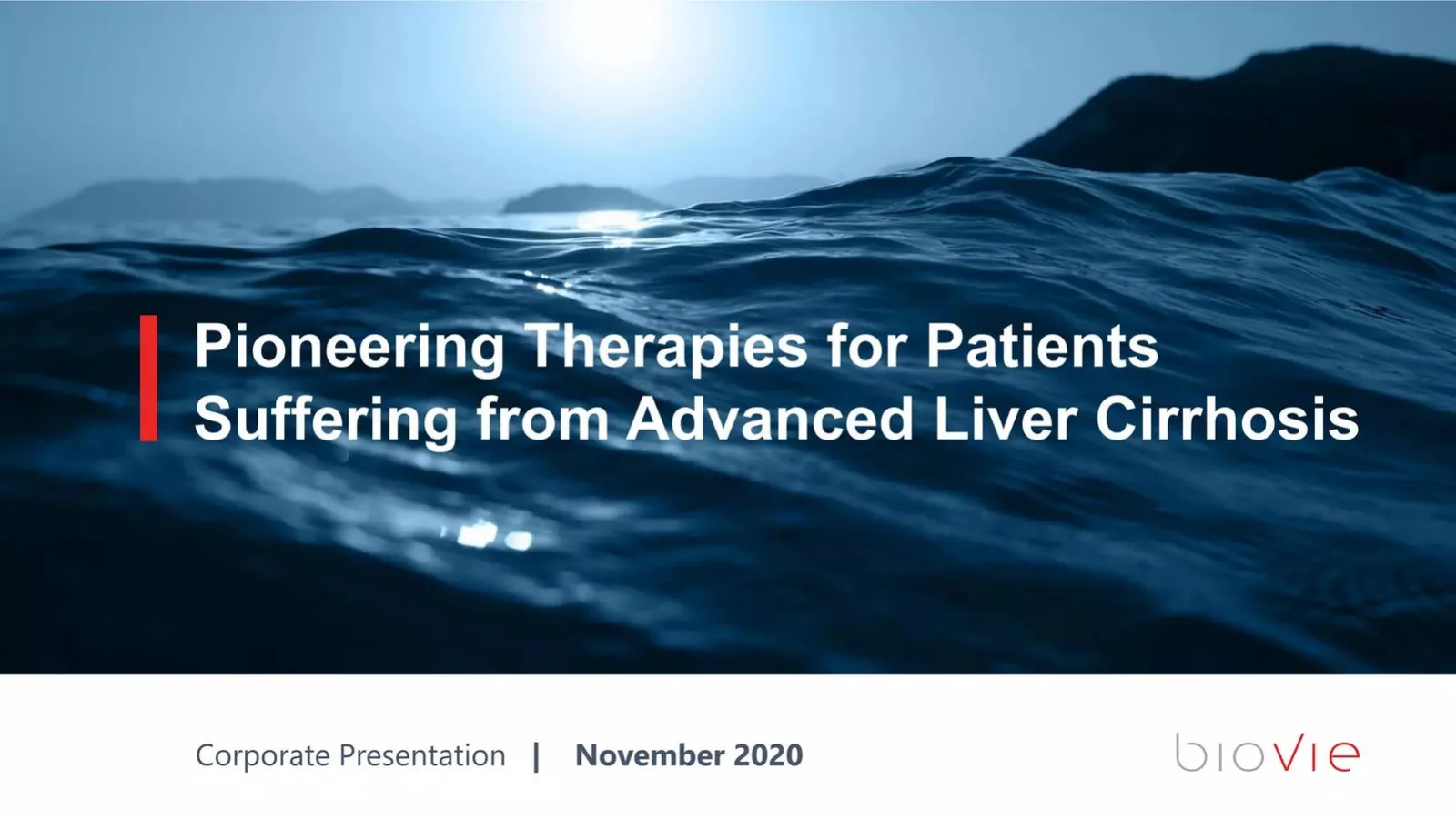 BioVie pitch deck slide
