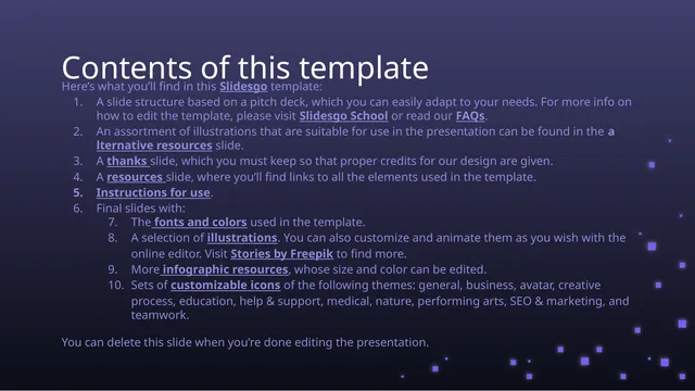 Agenda / contents slide 2 from Bitcoin Company (Slidesgo template)